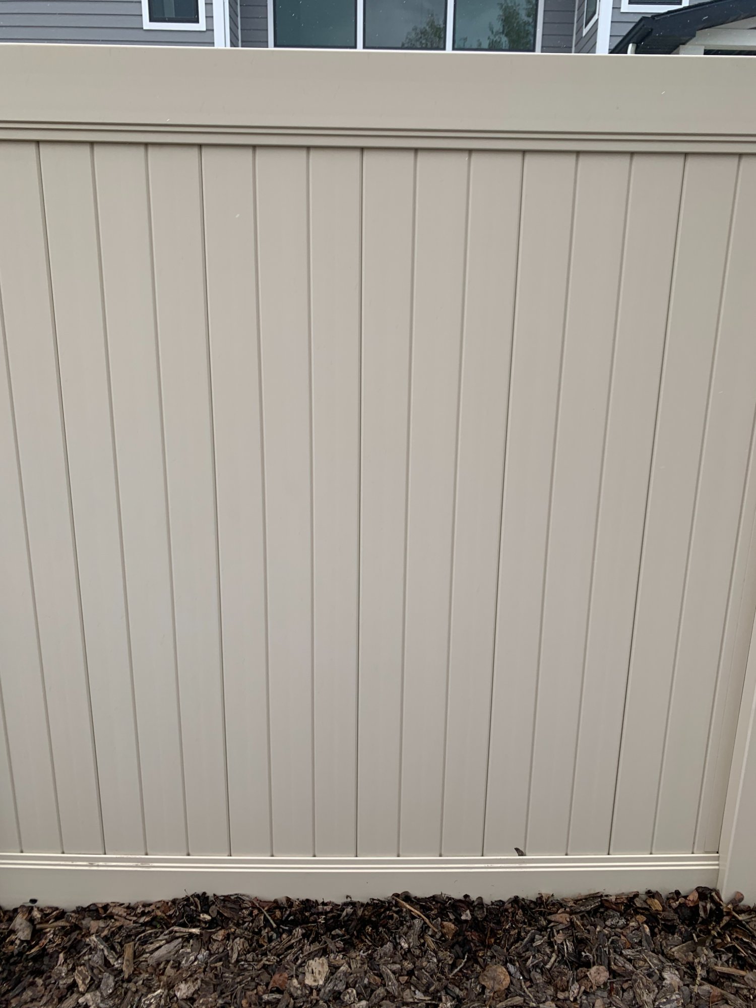 After vinyl fence soft wash Montana - spotless tan fence restored Miles City MT