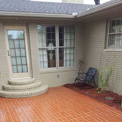 After patio pressure washing Montana - bright brick patio restored Glendive MT