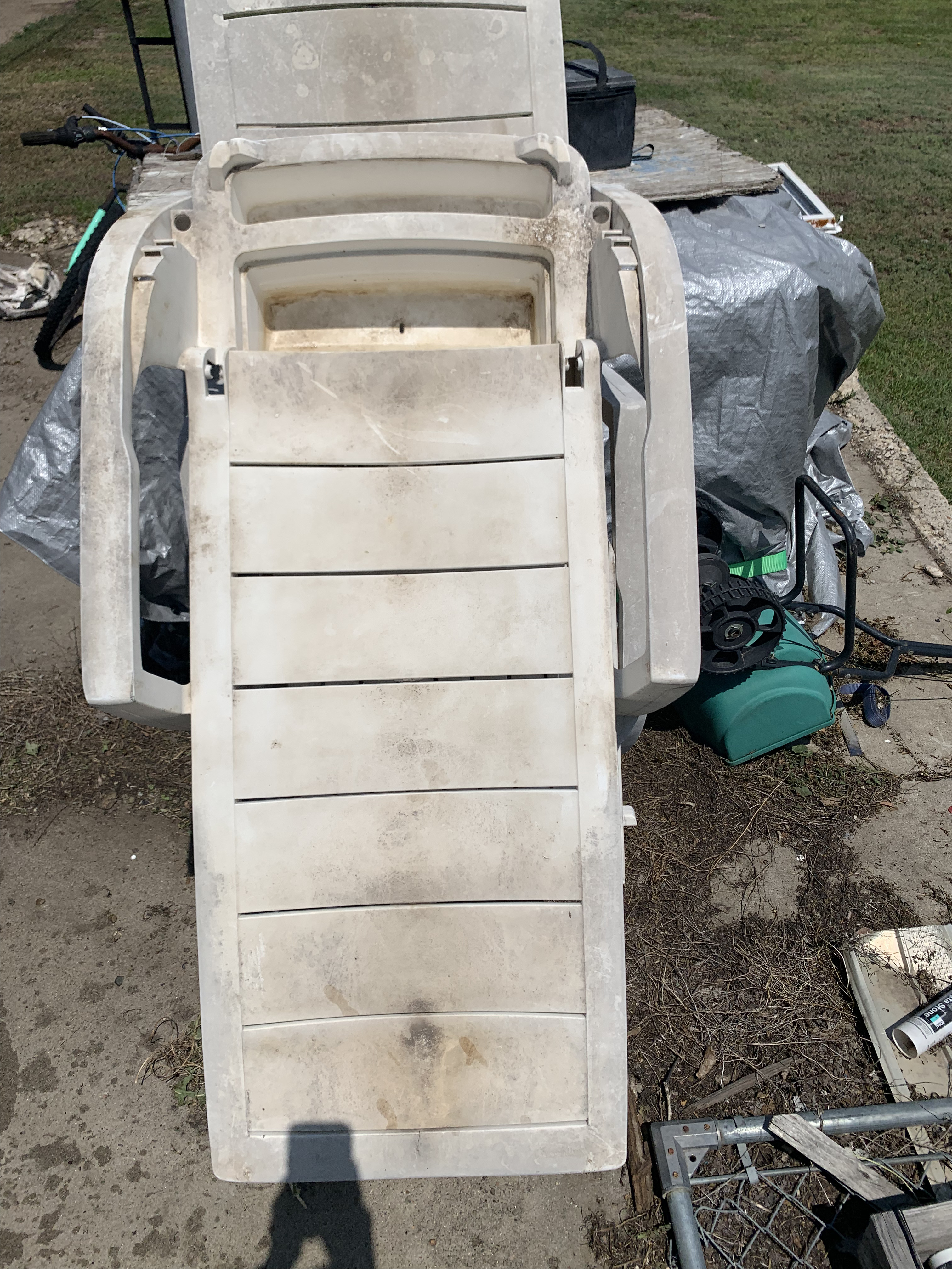 Before vinyl furniture pressure washing Montana - dirty stained outdoor furniture Miles City MT